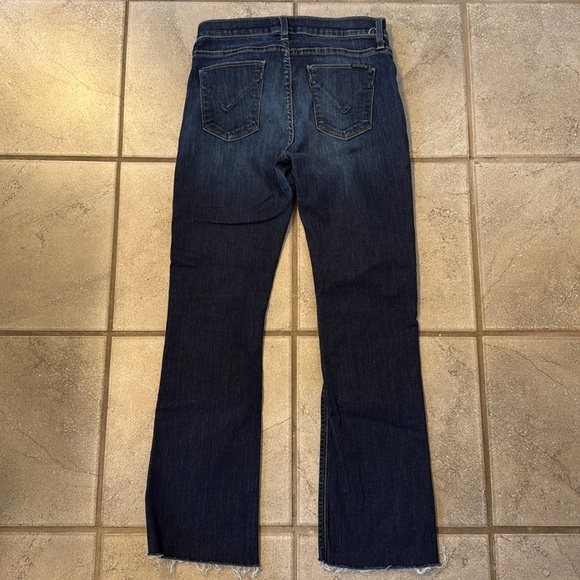 Hudson Women’s 27 Love Midrise Bootcut Denim Jean Distressed Dark Wash - Picture 4 of 9